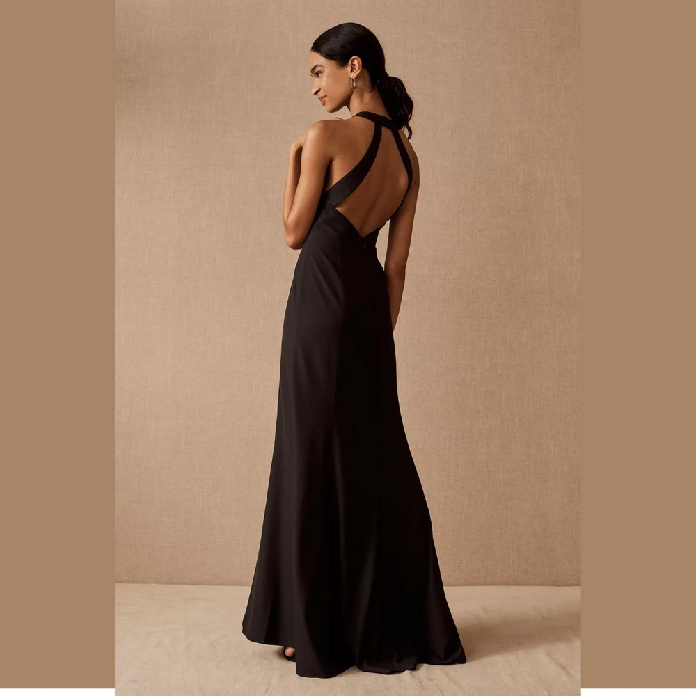 BHLDN - Anthropology -  Serephina Crepe Maxi Dress - Black -  Size 4